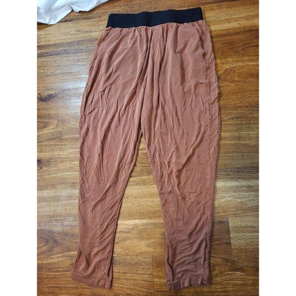 Lululemon LAB Stretch Cupro Pant Burnt Orange ‎ Sz 6 Elastic Waist Stretch Read - Picture 1 of 4